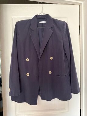 MNG (Mango) Double Breasted Blazer | Size S | Navy | Classic